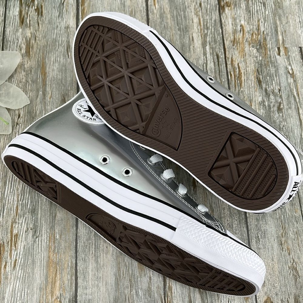 Converse Chuck Taylor All Star Metallic Hightop Sneakers Shoes Size 8 - Picture 8 of 17